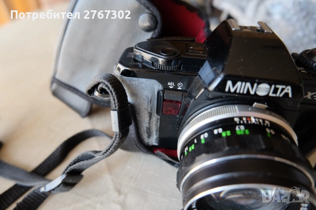 Minolta x-300s & Minolta MC ROKKOR-PF 55mm f1.7 lens. MD Mount, снимка 3 - Фотоапарати - 53810338