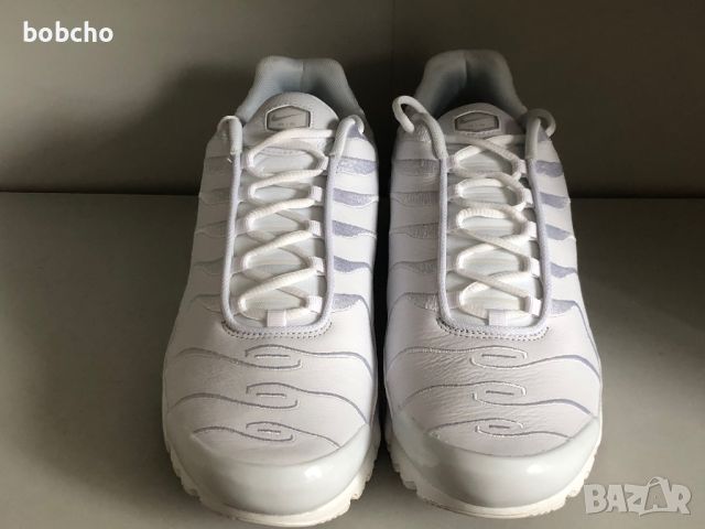 Original Nike Air Max Plus Tuned 1 TN White Leather Trainers Shoes AJ2029 100, снимка 3 - Маратонки - 46696200