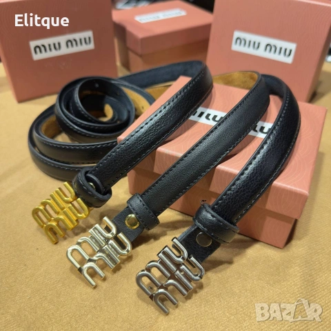 кожен колан от естествена кожа в кутия на марката miu miu , снимка 3 - Колани - 54220634
