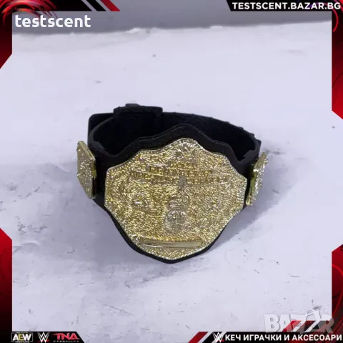 Шампионски колан пояс WWE World Heavyweight Championship световната титла в кеча WWF WCW WWE, снимка 1 - Фигурки - 48495468