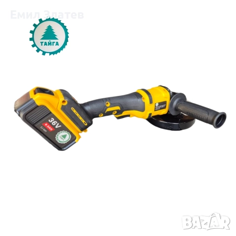 Акумулаторен Безчетков Ъглошлайф Тайга 36V 8Ah + 2 Батерии и Зарядно с Куфар, снимка 2 - Ъглошлайфи - 52616001