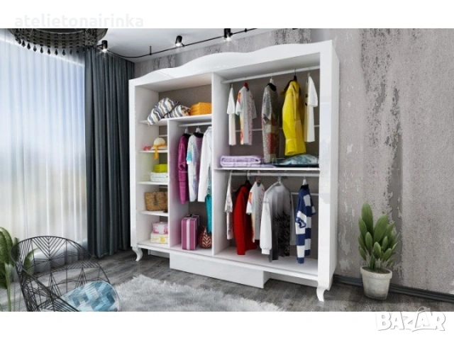 Спален комплект Белисима с бели орнаменти, снимка 2 - Спални и легла - 53672627