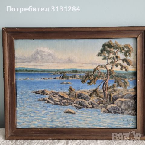 Антикварна картина с маслени бои  подпис автора от Австрия 1940, снимка 1 - Антикварни и старинни предмети - 45635329