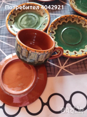 Керамични чинии за чаши за кафе или чай, снимка 3 - Чинии - 50725504