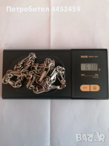Сребърен ланец , снимка 3 - Колиета, медальони, синджири - 54163637
