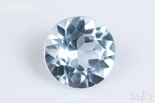 Син топаз 0.52ct 5mm кръгла шлифовка #8, снимка 1 - Други - 46368401