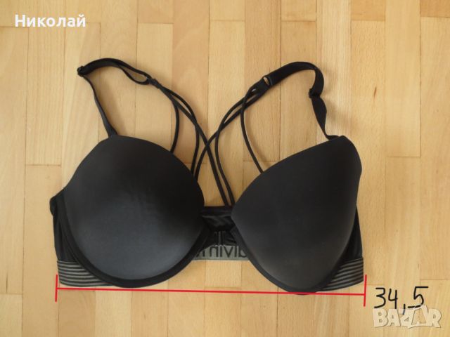 Calvin Klein Plunge Push Up Bra aztec black 80D, снимка 2 - Бельо - 45706956