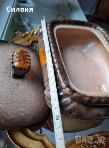 Винтидж керамична купа с капак , снимка 9 - Антикварни и старинни предмети - 53846165