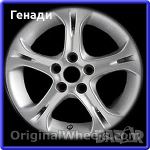 Оригинални джанти за Mazda 3 BK 15 цола 15" / 6J / ЦО 67.1 / 5х114.3 + 4 еднакви всесезонни гуми, снимка 2 - Гуми и джанти - 51353173