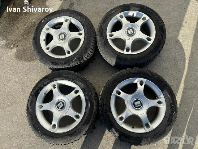 Джанти със зимни гуми за Seat 5x100 16'', снимка 3 - Гуми и джанти - 54100986