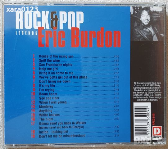 Eric Burdon – Rock & Pop Legends, снимка 2 - CD дискове - 46405412