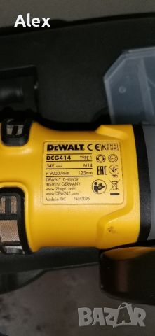 Професионален ъглошлайф Dewalt Dcg414 с 54v батерия, снимка 2 - Други инструменти - 45537851