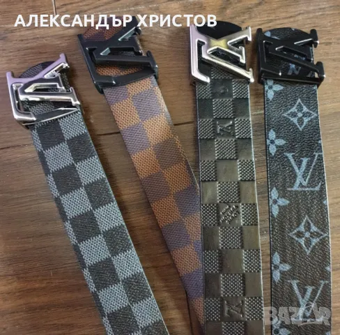 Louis Vuitton мъжки кожени колани с метална катарама, снимка 5 - Колани - 48911346