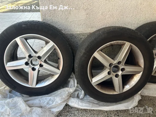 Алуминиеви джанти 5х112, с гуми Continental 205/55R16, снимка 2 - Гуми и джанти - 48567082