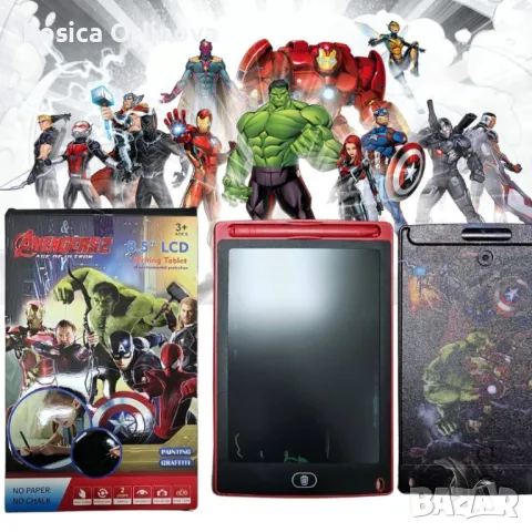 Детски LCD таблет за рисуване/писане, 8.5'', 14.5x22.7 cm, Frozen/ Avengers, снимка 4 - Други - 48198659