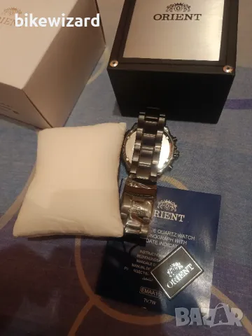 Orient FTV00005B Enterprise Chronograph Date Blue Мъжки кварцов часовник НОВ, снимка 6 - Мъжки - 49818998