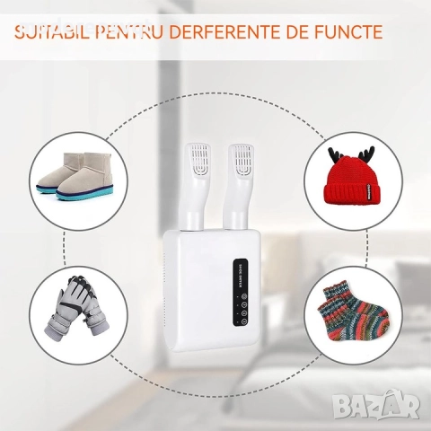 Електрическа сушилня за обувки на стена, мултитаймер, автоматично спиране, безшумна, снимка 2 - Други - 51453864