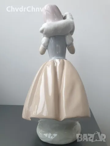 НАО ЛАДРО испанска порцеланова фигура на момиче с агне/NAO Lladro статуетка 25см, снимка 4 - Колекции - 47095894