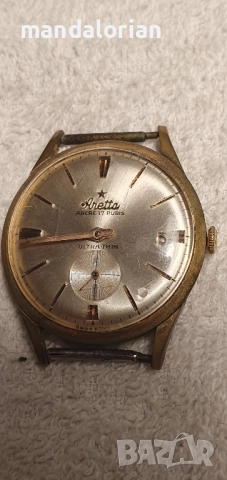 ЧАСОВНИК "ARETTA"-ШВЕЙЦАРИЯ МЪЖКИ РЪЧЕН!