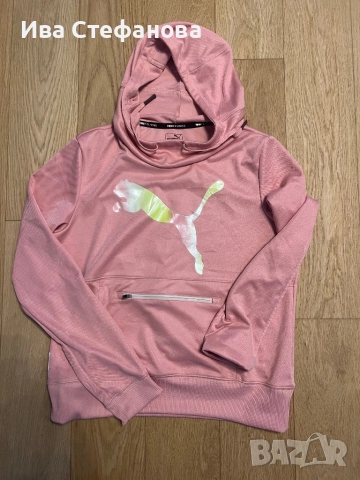 Нова уникална 100 % оригинална маркова розова спортна блуза суичър Puma Пума , снимка 2 - Суичъри - 40746581