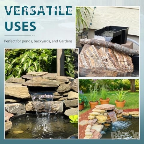 Нов Градински водопад за езеро 20 см преливник UV устойчив лесен монтаж, снимка 7 - Градински мебели, декорация  - 54054338