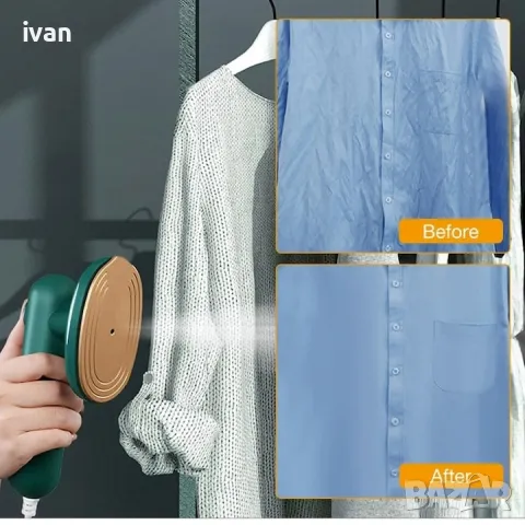 Мини ръчна парна ютия, сгъваема, сухо и мокро гладене, резервоар за вода 50 ml, зелена




, снимка 6 - Ютии - 49941037