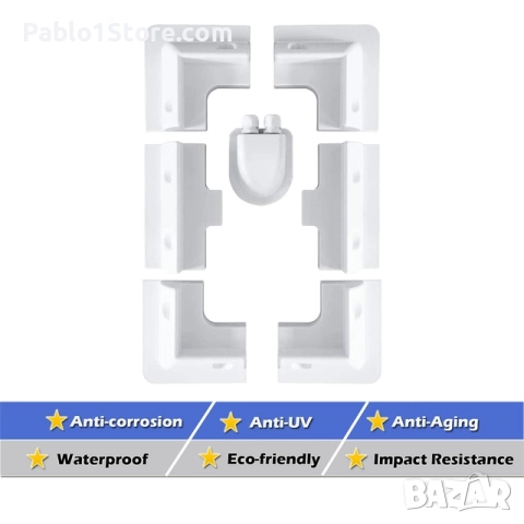  Скоби за монтаж на слънчеви панели, бели, ABS пластмаса, монтажни скоби за 7 ъглови скоби без проби, снимка 5 - Други стоки за дома - 51951318