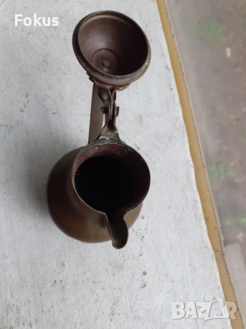 Малко медно ибриче кана ибрик бакър, снимка 4 - Антикварни и старинни предмети - 53378121