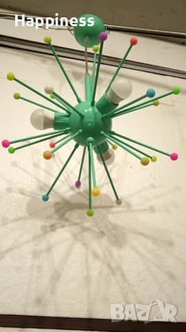 Абажур (полилей) - метален със светещи топчета, снимка 4 - Лампи за таван - 52325788