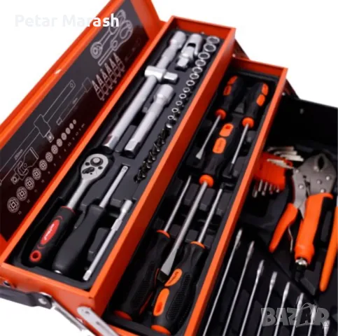 Комплект Инструменти в Метален Куфар 147 Части KRAFT WORLD, снимка 8 - Куфари с инструменти - 50335487