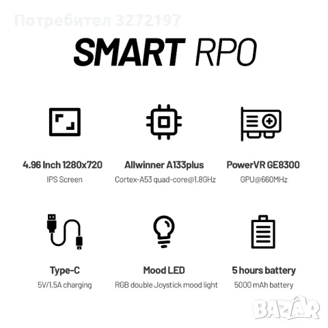 TRIMUI Smart Pro 128GB ретро преносима конзола с игри, четири ядра Cortex-A35 1.8GHz, 1GB LPDDR4, снимка 8 - Други игри и конзоли - 47219281