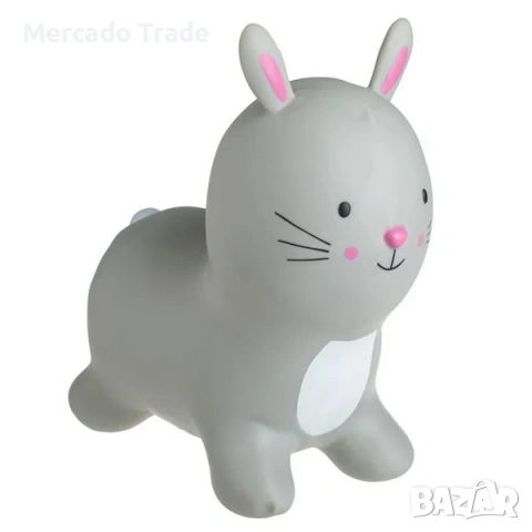 Зайче за скачане Mercado Trade, За деца, До 50кг., Сиво, снимка 2 - Надуваеми играчки - 53728503
