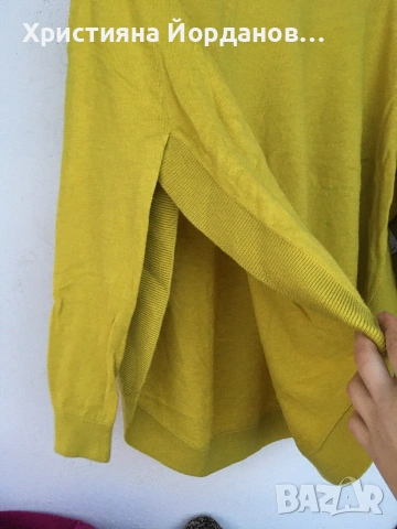 COS пуловер тип пончо вълна и кашмир, С , снимка 2 - Блузи с дълъг ръкав и пуловери - 53156238