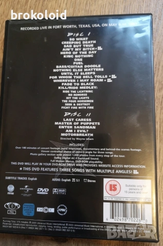 Metallica Cunning Stunts + the Videos 1989 - 2004 концерти и клипове DVD, снимка 4 - DVD дискове - 53316544