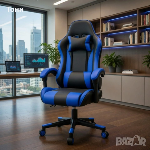 Ергономичен офис и геймърски стол – Максимален комфорт за гърба и врата, регулируем, снимка 4 - Столове - 54232713