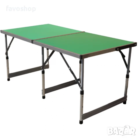 Водоустойчива сгъваема маса с регулируема височина и зелен PVC плот, снимка 2 - Други - 51027588