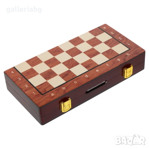 Дървен шах – класически комплект 40 x 20 x 7 см | Wooden Chess Set, снимка 10 - Шах и табла - 53929579