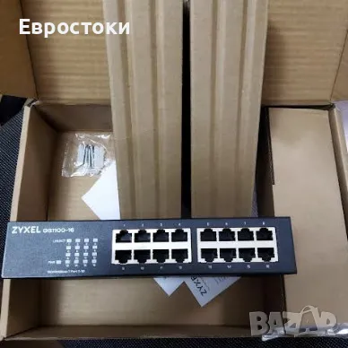 Суич комутатор ZYXEL GS1100-16, 16 портов неуправляем комутатор, Gigabit. Plug and play свързаност, снимка 6 - Суичове - 47566494