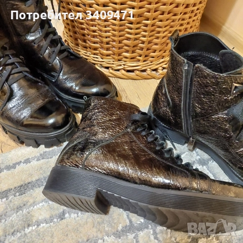 Дамск боти от естествен лак