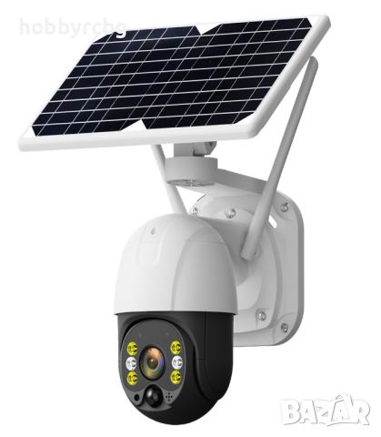 Соларна WIFI PTZ камера с FULL HD резолюция, микрофон и слот за SD карта, снимка 6 - HD камери - 46393802