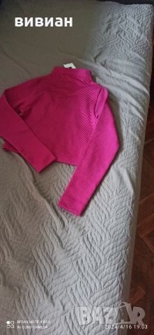 дамска къса блузка , снимка 2 - Блузи с дълъг ръкав и пуловери - 45306416
