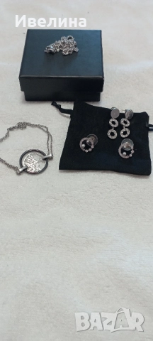 Стомана, перла порцелан, 20 лв, снимка 2 - Обеци - 51827075