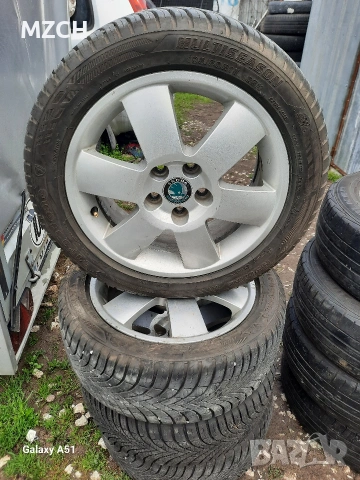 ляти джанти с гуми 5×100,шкода, 15цола 