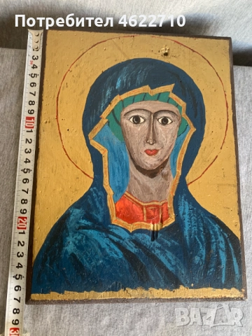 икона рисувана на дърво, снимка 3 - Антикварни и старинни предмети - 52887009