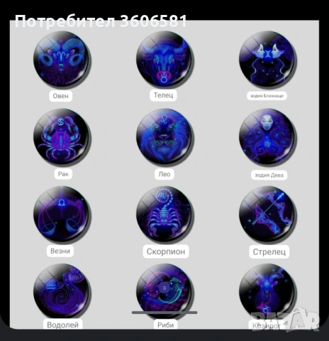 Стилни Ключодържатели със Зодии(кръгли) – Перфектният Подарък за всички възрасти, снимка 15 - Други - 44759520