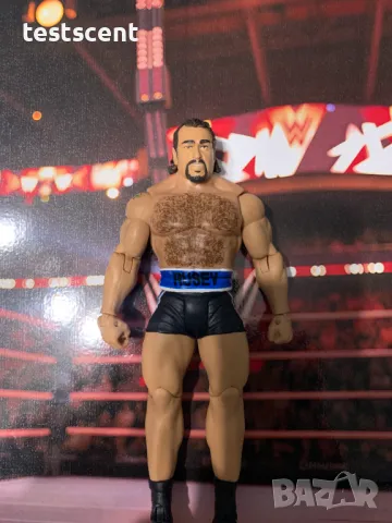 Екшън фигура WWE Rusev Miro Русев Миро blue Мачка Mattel figure играчка, снимка 7 - Фигурки - 48450667