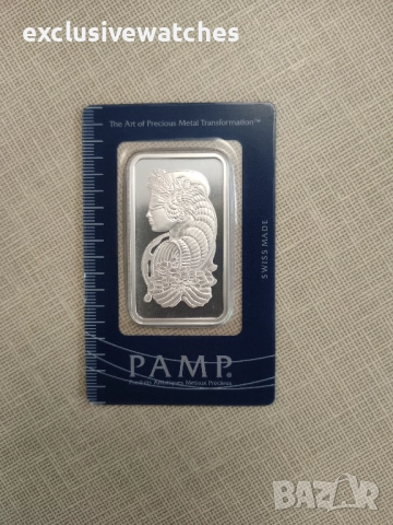 1 oz сребърно кюлче PAMP Fortuna, снимка 3 - Нумизматика и бонистика - 52130505