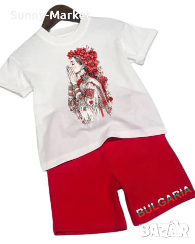 Шевица Детски екип комплект тениска + къси гащи + Буква или Цифра, снимка 5 - Детски комплекти - 53757504