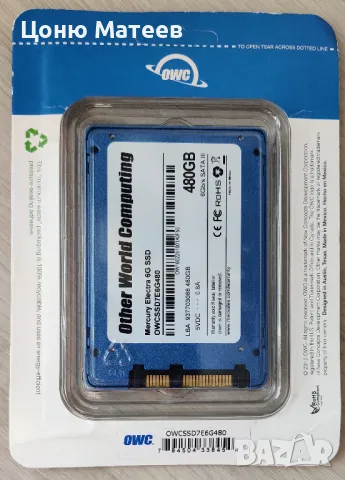 Хард диск OWC Mercury Electra 6G SSD 480GB SATA III OWCSSD7E6G480, снимка 2 - Твърди дискове - 49245605