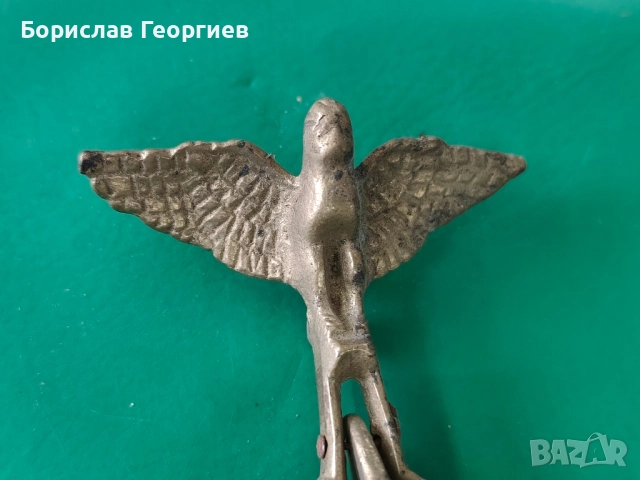 ЗВЪНЧЕ КАМБАНКА НАКИТ ЗА КОН СБРУЯ СТАРИННА БРОНЗ ОРЕЛ АПЛИКАЦИЯ, снимка 2 - Антикварни и старинни предмети - 52477769